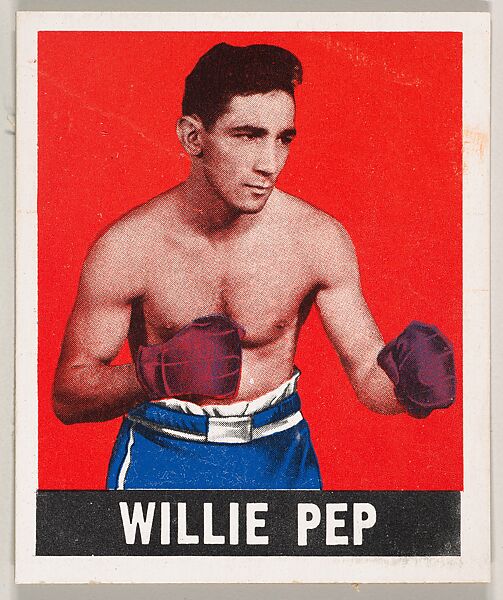Willie Pep, from the Knock-Out Bubble Gum series (R401-5), issued by Leaf Gum Company, Leaf Gum, Co., Chicago, Illinois, Commercial Chromolithograph 