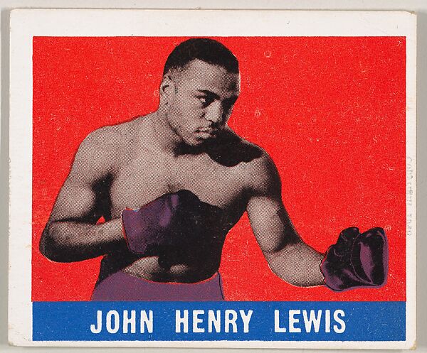 John Henry Lewis, from the Knock-Out Bubble Gum series (R401-5), issued by Leaf Gum Company, Leaf Gum, Co., Chicago, Illinois, Commercial Chromolithograph 