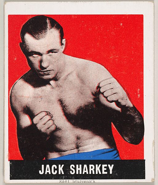 Jack Sharkey, from the Knock-Out Bubble Gum series (R401-5), issued by Leaf Gum Company, Leaf Gum, Co., Chicago, Illinois, Commercial Chromolithograph 