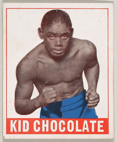 Kid Chocolate, from the Knock-Out Bubble Gum series (R401-5), issued by Leaf Gum Company, Leaf Gum, Co., Chicago, Illinois, Commercial Chromolithograph 