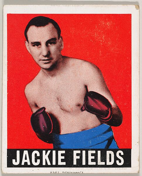 Jackie Fields, from the Knock-Out Bubble Gum series (R401-5), issued by Leaf Gum Company, Leaf Gum, Co., Chicago, Illinois, Commercial Chromolithograph 