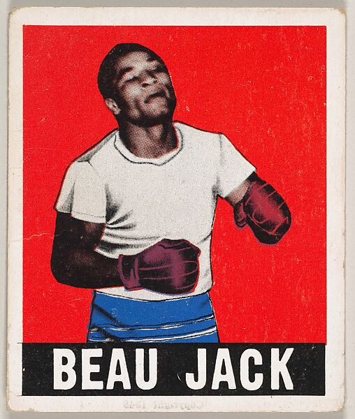 Beau Jack, from the Knock-Out Bubble Gum series (R401-5), issued by Leaf Gum Company, Leaf Gum, Co., Chicago, Illinois, Commercial Chromolithograph 