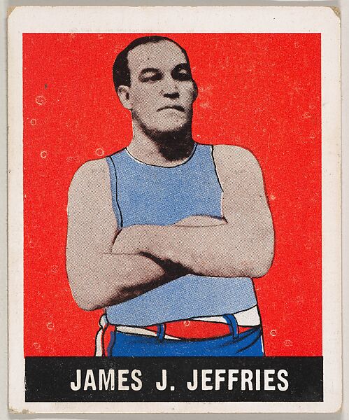 James J. Jeffries, from the Knock-Out Bubble Gum series (R401-5), issued by Leaf Gum Company, Leaf Gum, Co., Chicago, Illinois, Commercial Chromolithograph 