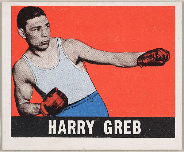 Harry Greb, from the Knock-Out Bubble Gum series (R401-5), issued by Leaf Gum Company, Leaf Gum, Co., Chicago, Illinois, Commercial Chromolithograph 