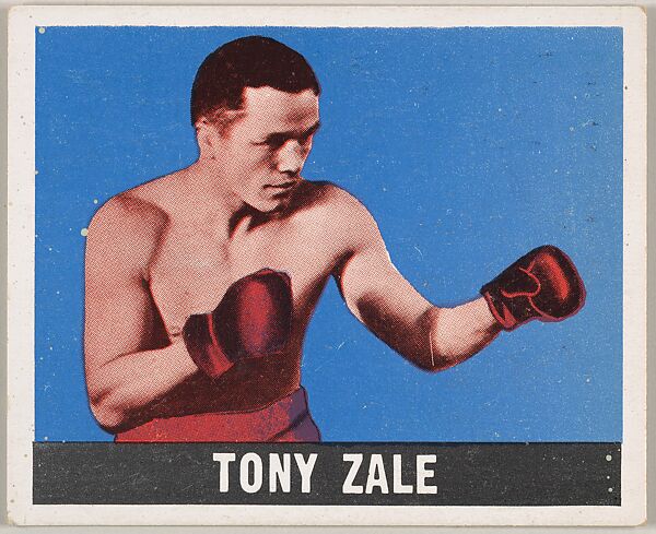 Tony Zale, from the Knock-Out Bubble Gum series (R401-5), issued by Leaf Gum Company, Leaf Gum, Co., Chicago, Illinois, Commercial Chromolithograph 