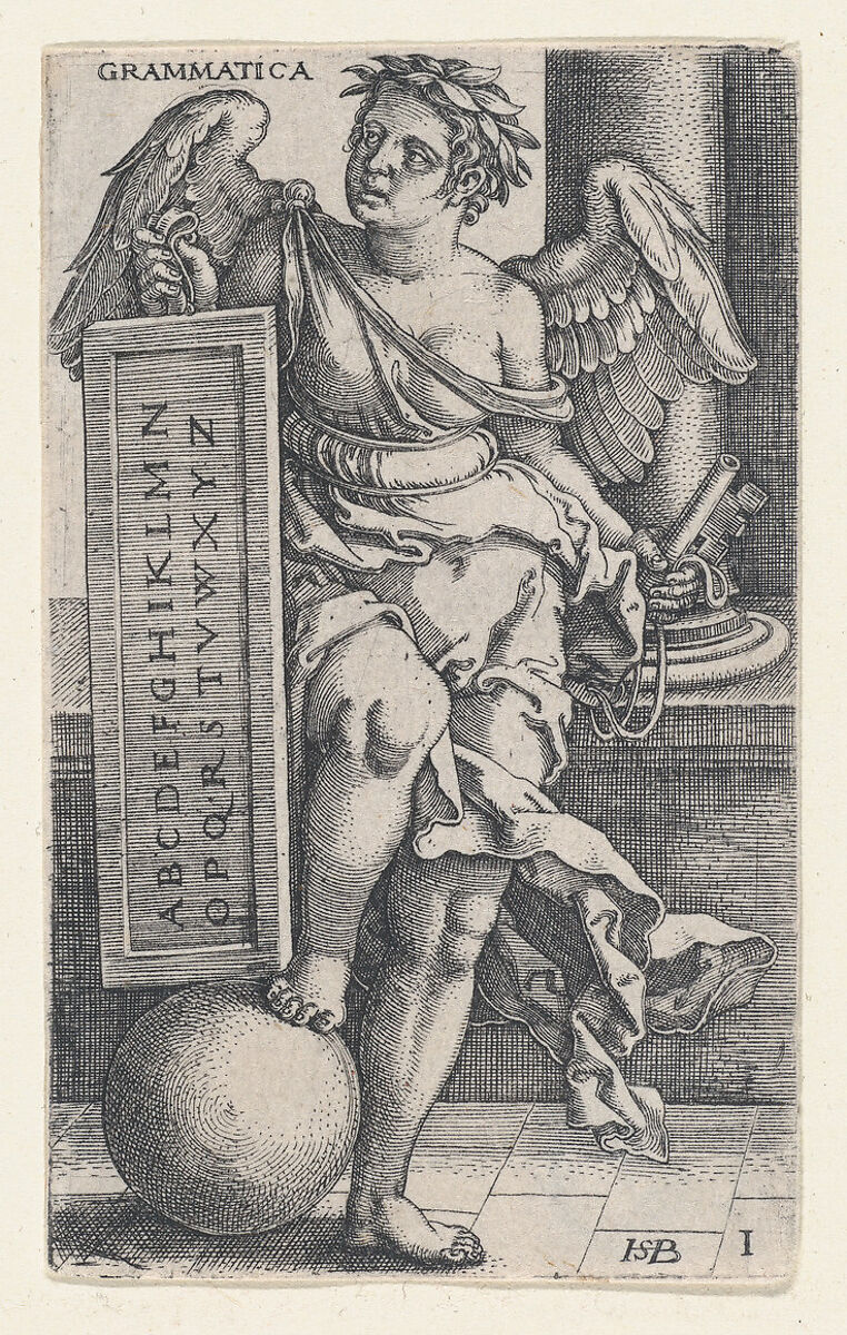 Grammatica, from "The Seven Liberal Arts", Sebald Beham (German, Nuremberg 1500–1550 Frankfurt), Engraving 