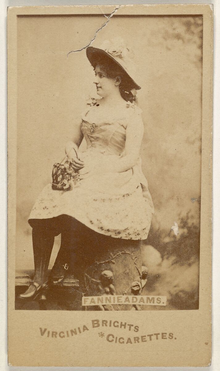 Fannie Adams, from the Actors and Actresses series (N45, Type 6) for Virginia Brights Cigarettes, Issued by Allen &amp; Ginter (American, Richmond, Virginia), Albumen photograph 