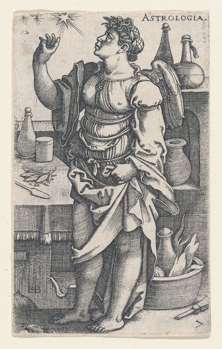 Astrologia, from "The Seven Liberal Arts", Sebald Beham (German, Nuremberg 1500–1550 Frankfurt), Engraving 