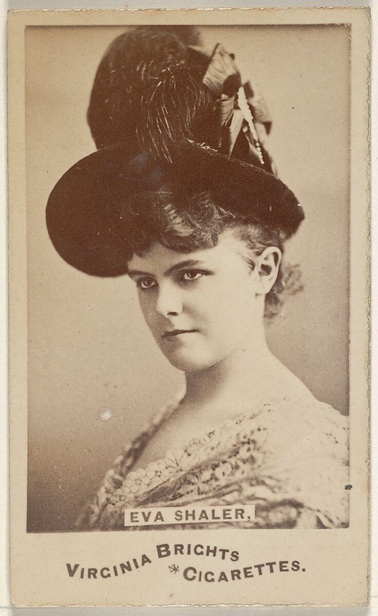 Eva Shaler, from the Actors and Actresses series (N45, Type 6) for Virginia Brights Cigarettes, Issued by Allen &amp; Ginter (American, Richmond, Virginia), Albumen photograph 