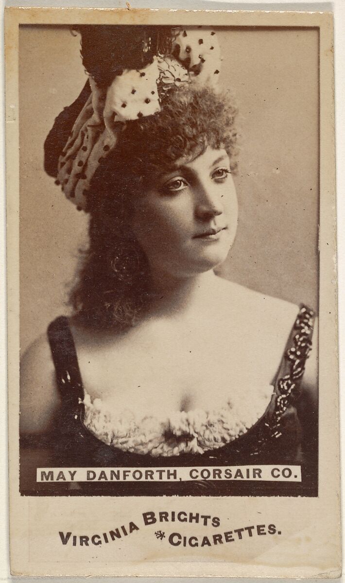 May Danforth, Corsair Co., from the Actors and Actresses series (N45, Type 6) for Virginia Brights Cigarettes, Issued by Allen &amp; Ginter (American, Richmond, Virginia), Albumen photograph 