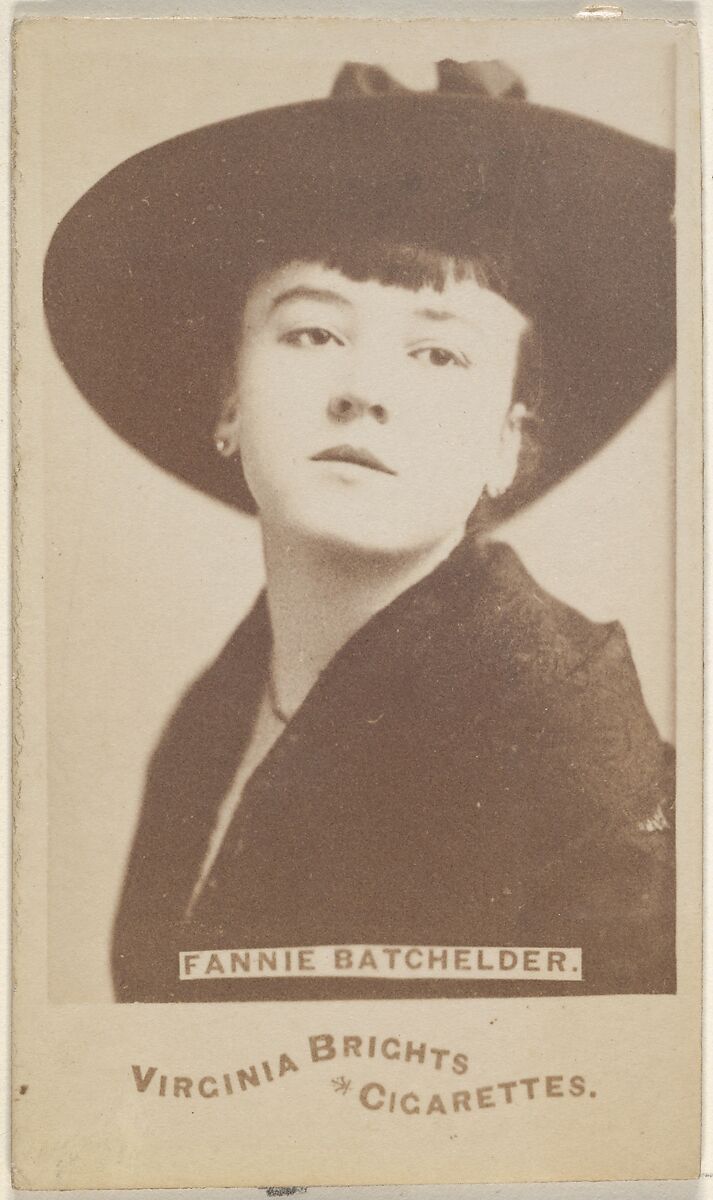 Fannie Batchelder, from the Actors and Actresses series (N45, Type 6) for Virginia Brights Cigarettes, Issued by Allen &amp; Ginter (American, Richmond, Virginia), Albumen photograph 