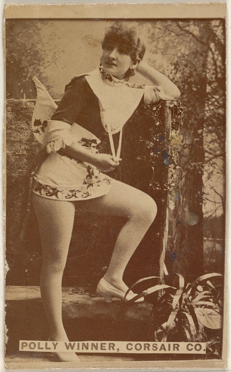 Polly Winner, Corsair Co., from the Actors and Actresses series (N45, Type 6) for Virginia Brights Cigarettes, Issued by Allen &amp; Ginter (American, Richmond, Virginia), Albumen photograph 