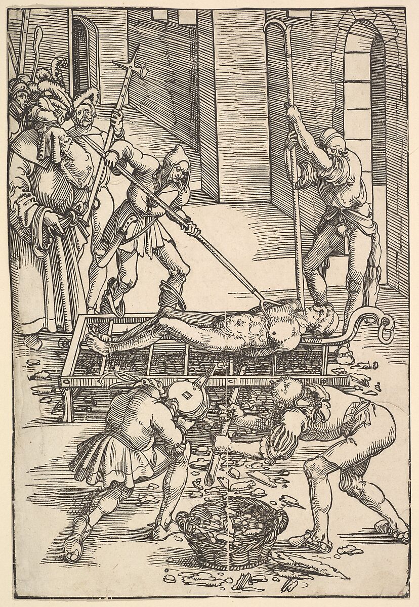 Martyrdom of St. Lawrence, Hans Baldung (called Hans Baldung Grien) (German, Schwäbisch Gmünd (?) 1484/85–1545 Strasbourg), Woodcut 