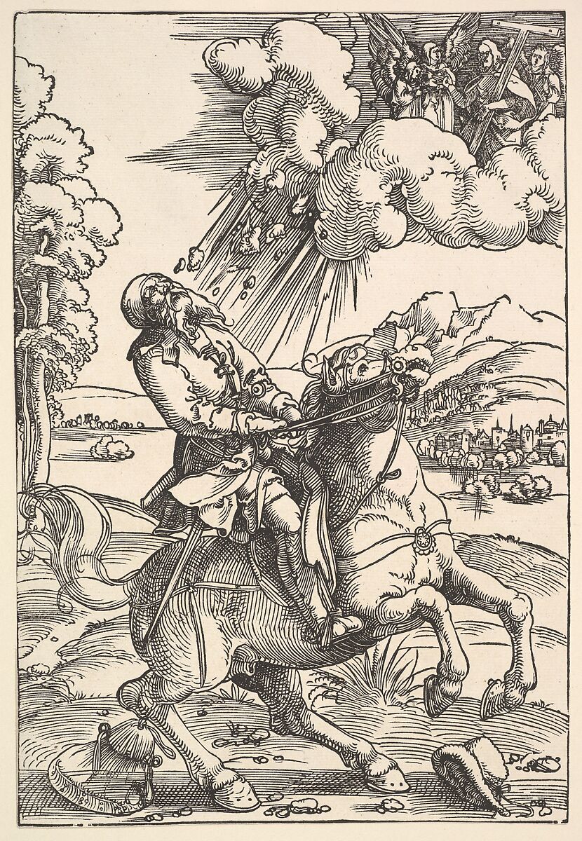 Conversion of Paul, Hans Baldung (called Hans Baldung Grien) (German, Schwäbisch Gmünd (?) 1484/85–1545 Strasbourg), Woodcut 