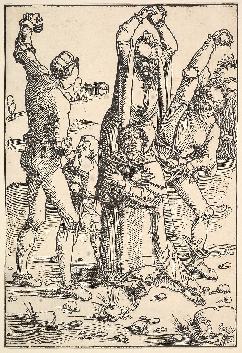 Martyrdom of St. Stephen, Hans Baldung (called Hans Baldung Grien) (German, Schwäbisch Gmünd (?) 1484/85–1545 Strasbourg), Woodcut 