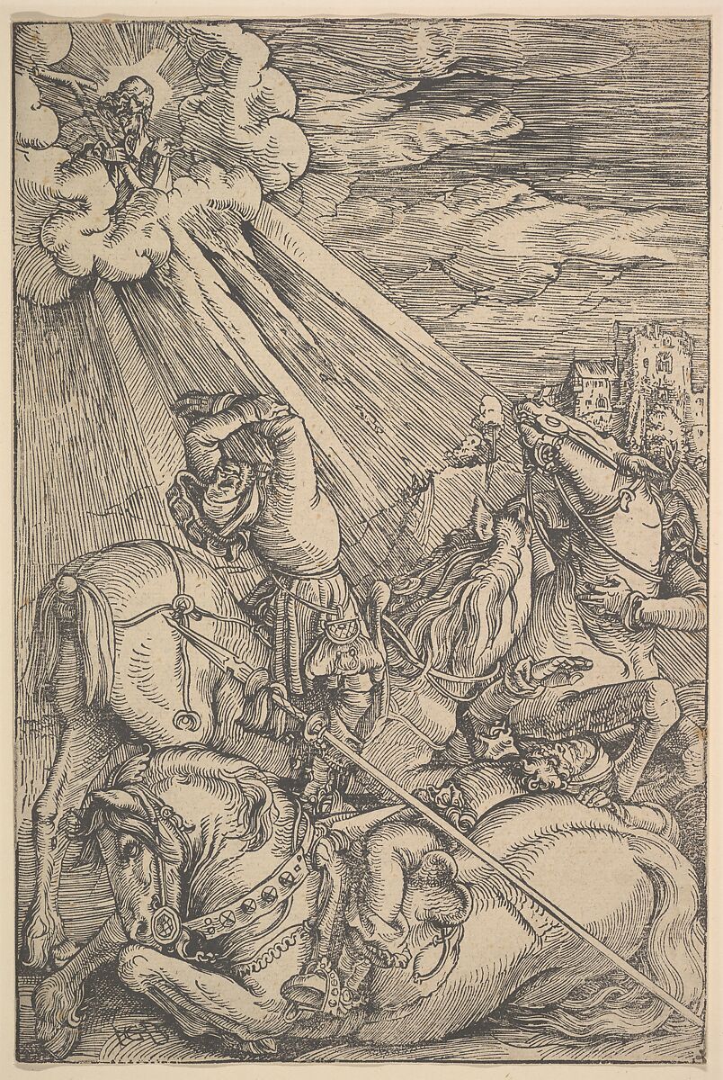 Conversion of Paul, Hans Baldung (called Hans Baldung Grien) (German, Schwäbisch Gmünd (?) 1484/85–1545 Strasbourg), Woodcut 