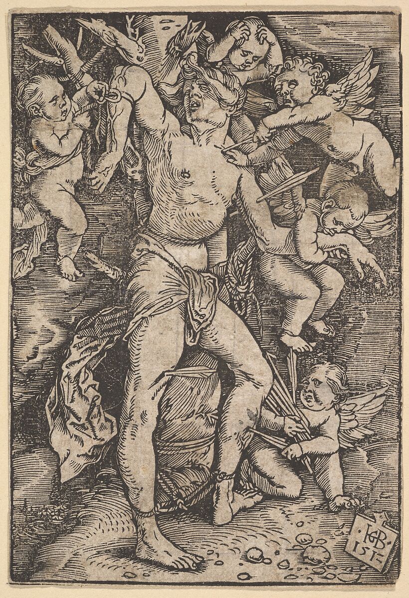 St. Sebastian, Hans Baldung (called Hans Baldung Grien) (German, Schwäbisch Gmünd (?) 1484/85–1545 Strasbourg), Woodcut 