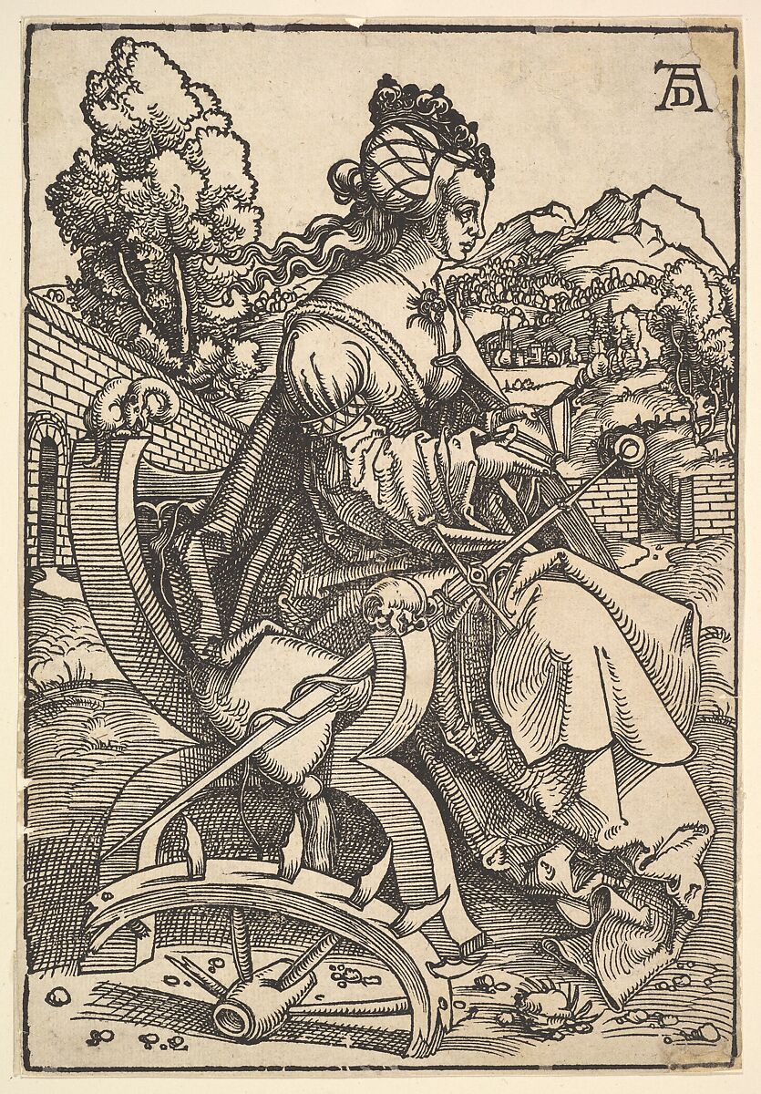 St. Catherine, Hans Baldung (called Hans Baldung Grien) (German, Schwäbisch Gmünd (?) 1484/85–1545 Strasbourg), Woodcut; second of two states 