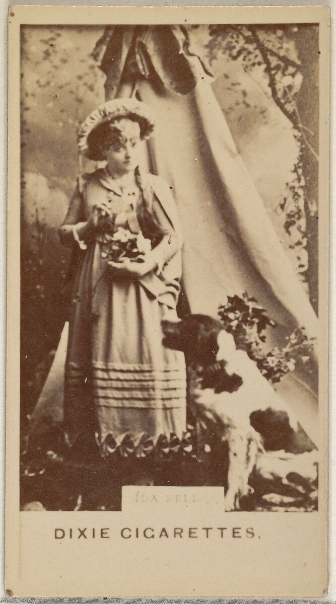 Ida Bell, from the Actors and Actresses series (N45, Type 7) for Dixie Cigarettes, Issued by Allen &amp; Ginter (American, Richmond, Virginia), Albumen photograph 