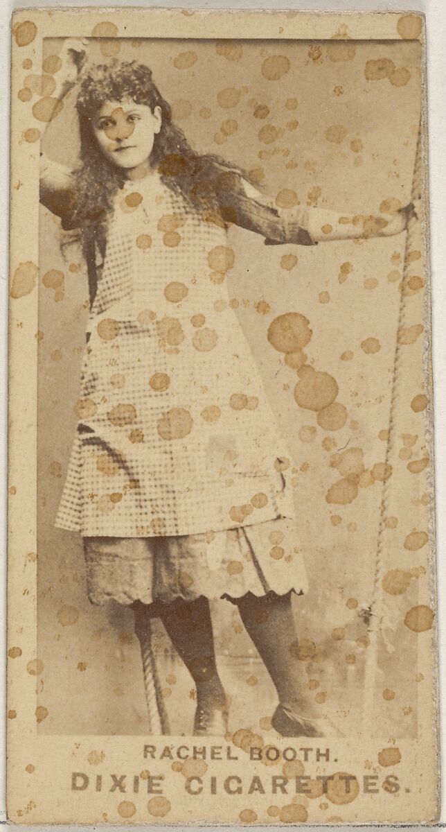 Rachel Booth, from the Actors and Actresses series (N45, Type 7) for Dixie Cigarettes, Issued by Allen &amp; Ginter (American, Richmond, Virginia), Albumen photograph 