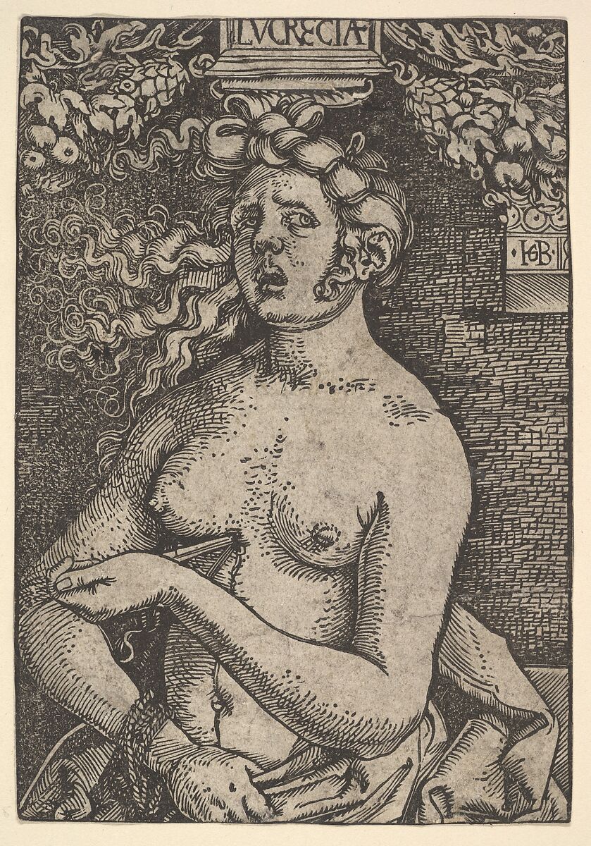 Lucretia, Hans Baldung (called Hans Baldung Grien) (German, Schwäbisch Gmünd (?) 1484/85–1545 Strasbourg), Woodcut 