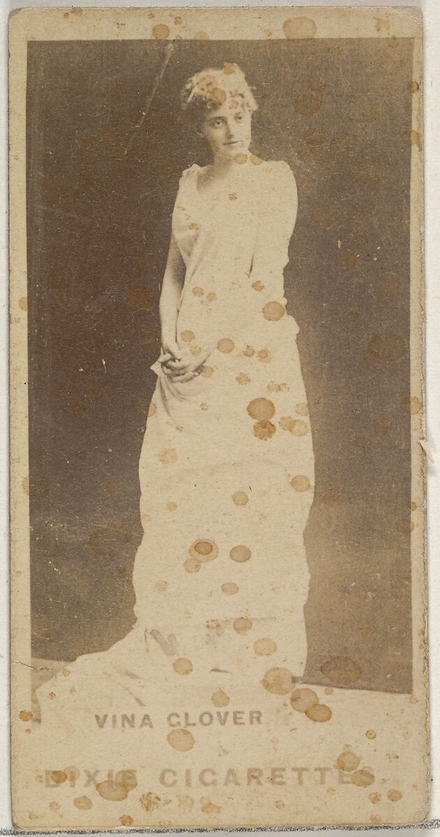 Vina Glover, from the Actors and Actresses series (N45, Type 7) for Dixie Cigarettes, Issued by Allen &amp; Ginter (American, Richmond, Virginia), Albumen photograph 