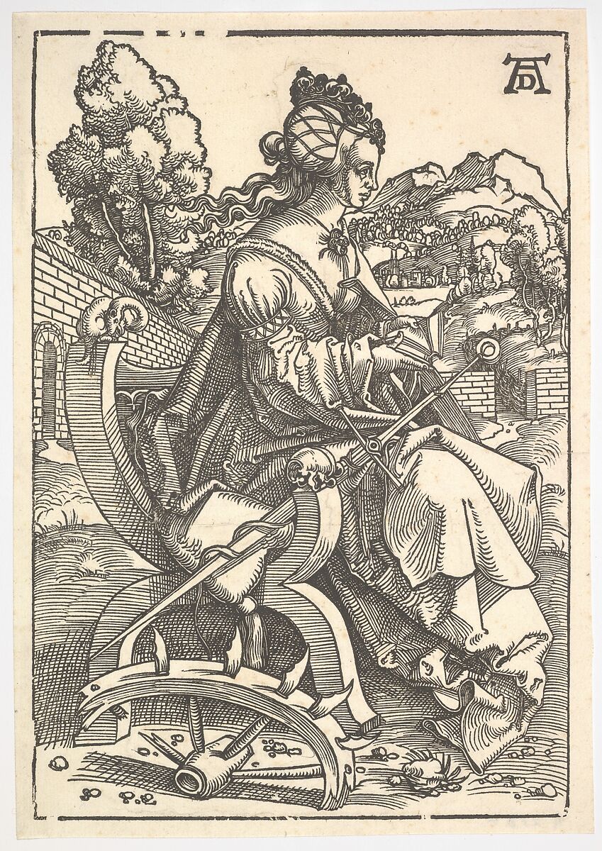 St. Catherine, Hans Baldung (called Hans Baldung Grien) (German, Schwäbisch Gmünd (?) 1484/85–1545 Strasbourg), Woodcut; second state of two 
