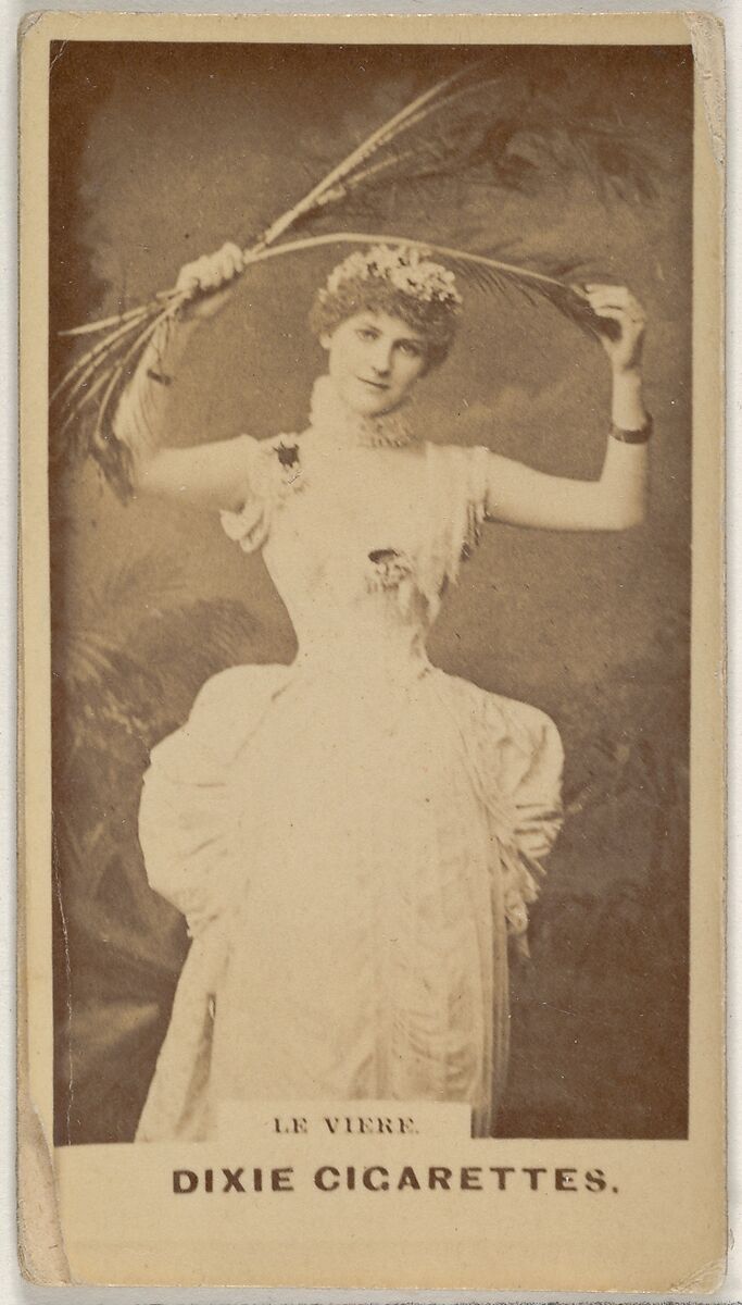 Le Viere, from the Actors and Actresses series (N45, Type 7) for Dixie Cigarettes, Issued by Allen &amp; Ginter (American, Richmond, Virginia), Albumen photograph 