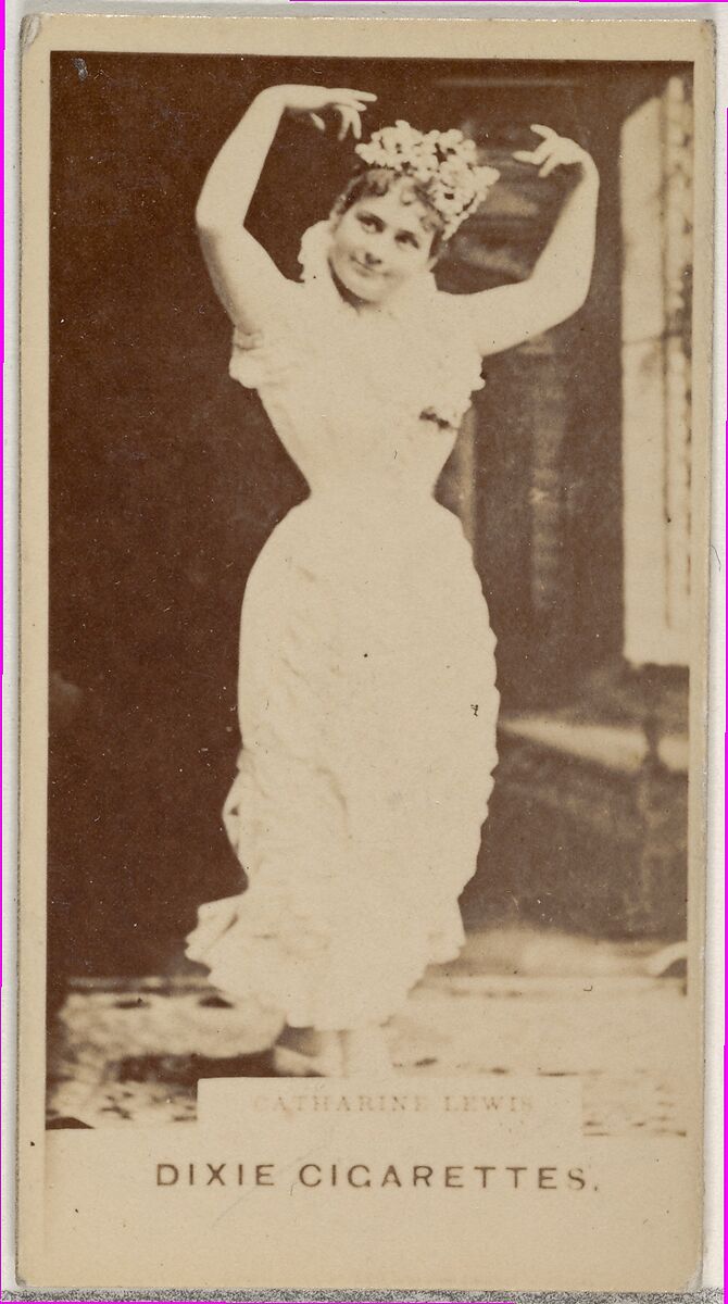 Catharine Lewis, from the Actors and Actresses series (N45, Type 7) for Dixie Cigarettes, Issued by Allen &amp; Ginter (American, Richmond, Virginia), Albumen photograph 