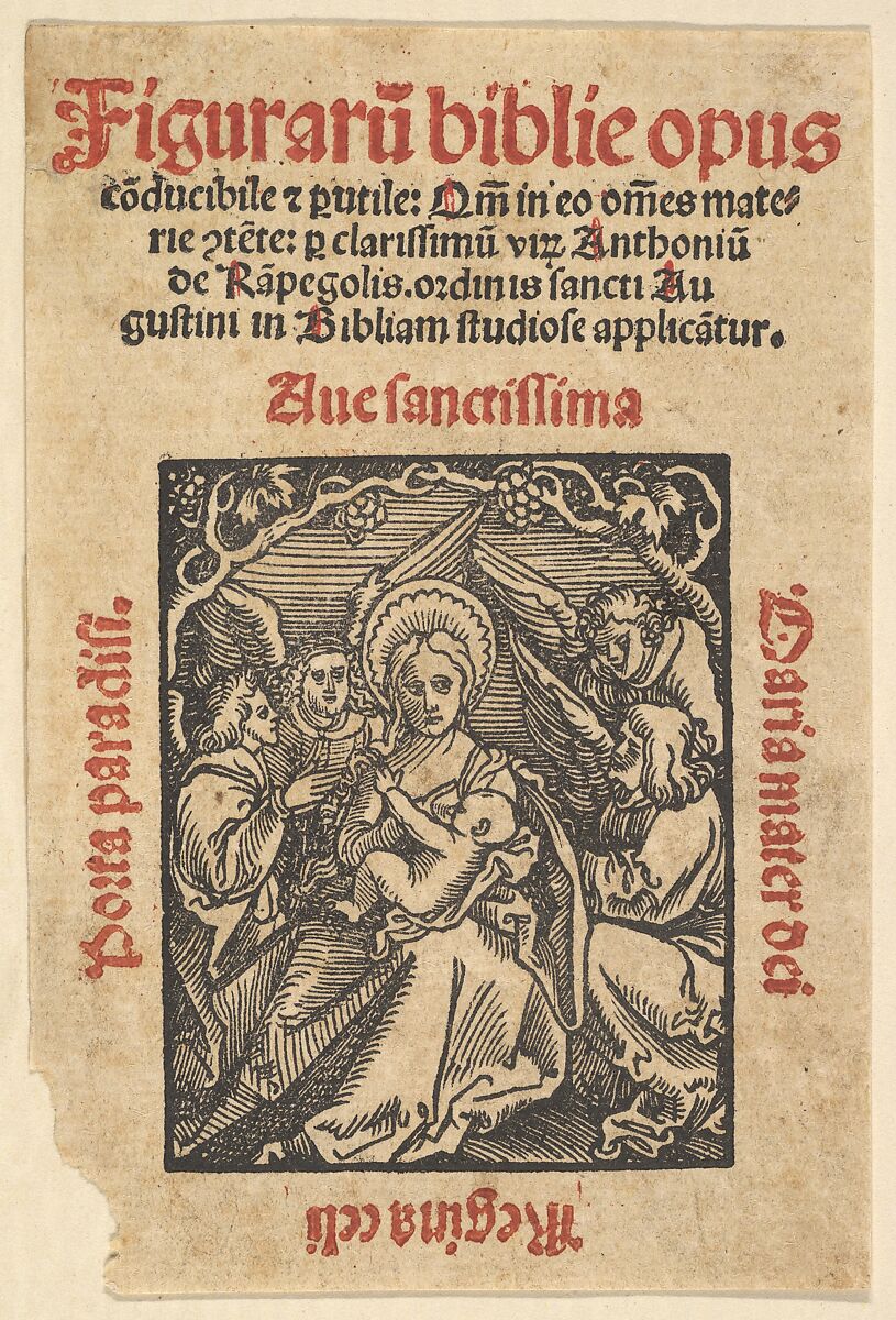 Virgin with Angels from Hortulus Animae (Das Seelengärtlein), Hans Baldung (called Hans Baldung Grien) (German, Schwäbisch Gmünd (?) 1484/85–1545 Strasbourg), Woodcut 