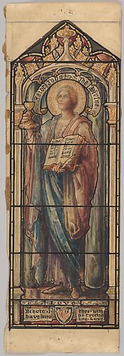 St. John the Divine, Representing Love: Design for a Stained Glass Window, First Presbyterian Church, Flemington, New Jersey (one of a set of seven)