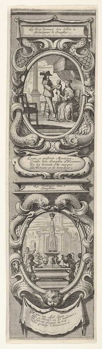 Allegories in Honor of the Birth of the Dauphin, Abraham Bosse (French, Tours 1602/04–1676 Paris), Etching 