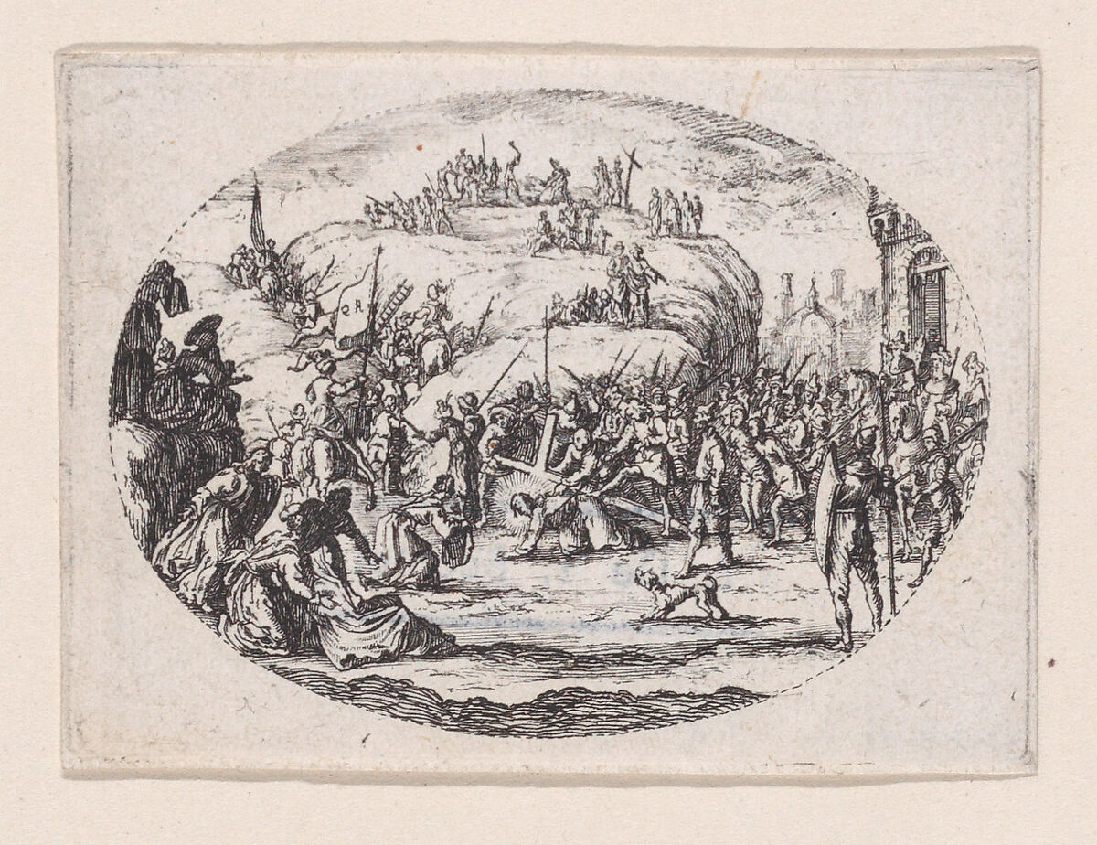 Reverse Copy of Le Petit Portement de Croix (The Small Carrying of the Cross), After Jacques Callot (French, Nancy 1592–1635 Nancy), Etching 