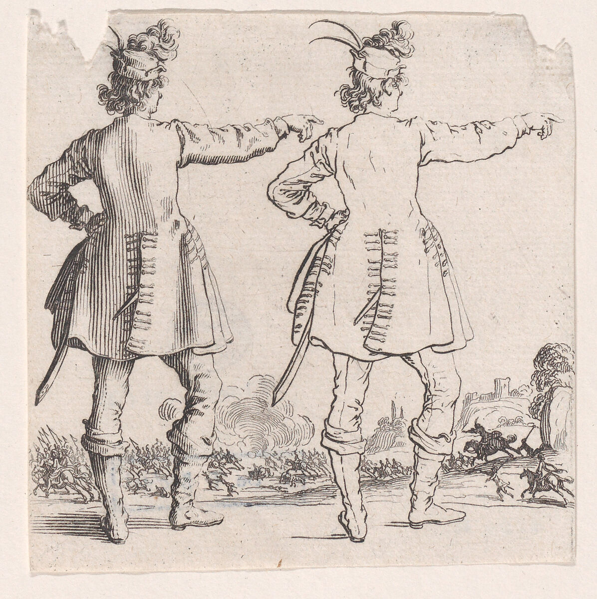 Le Turc Vu de Dos (The Turk Seen from Behind), from "Varie Figure" (Various Figures), After Jacques Callot (French, Nancy 1592–1635 Nancy), Etching; second state of three (Lieure) 