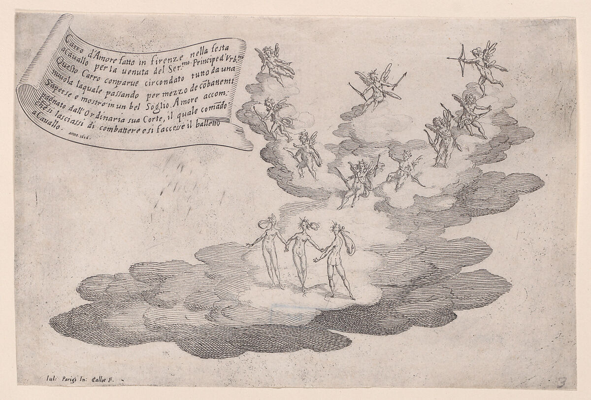 Le Char de L'Amour, from "Guerre de Beauté" (Guerra di Bellezza) (War of Beauty), After Jacques Callot (French, Nancy 1592–1635 Nancy), Etching; first state of two (Lieure) 