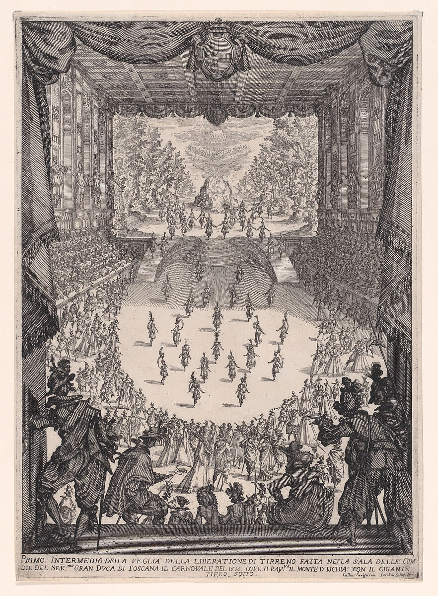 1er Intermède (1st Interlude), from Les Intermèdes (The Interludes), Jacques Callot (French, Nancy 1592–1635 Nancy), Etching; fourth state of four (Lieure) 