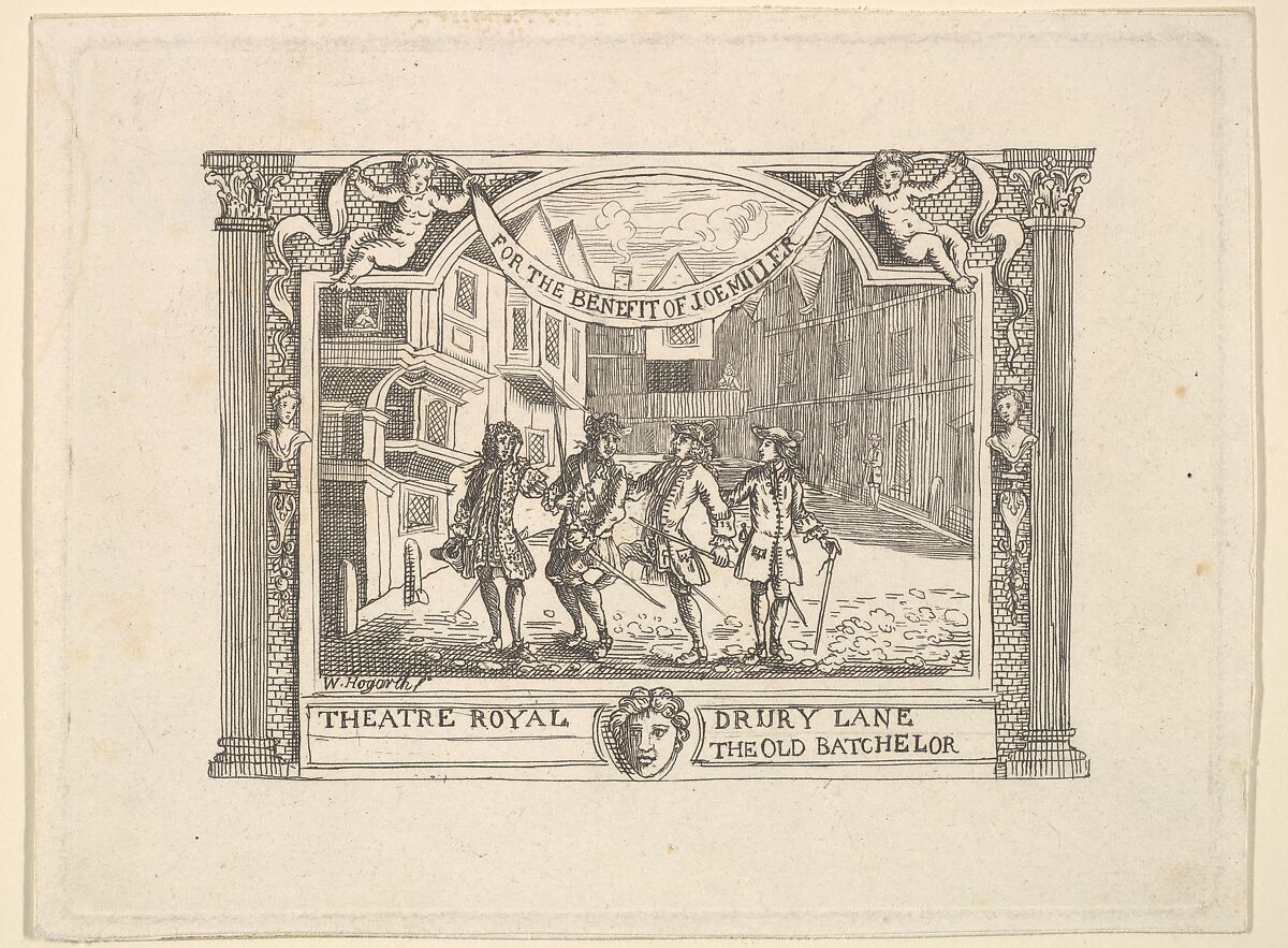 Benefit Ticket for Joe Miller, Formerly attributed to William Hogarth (British, London 1697–1764 London), Etching 