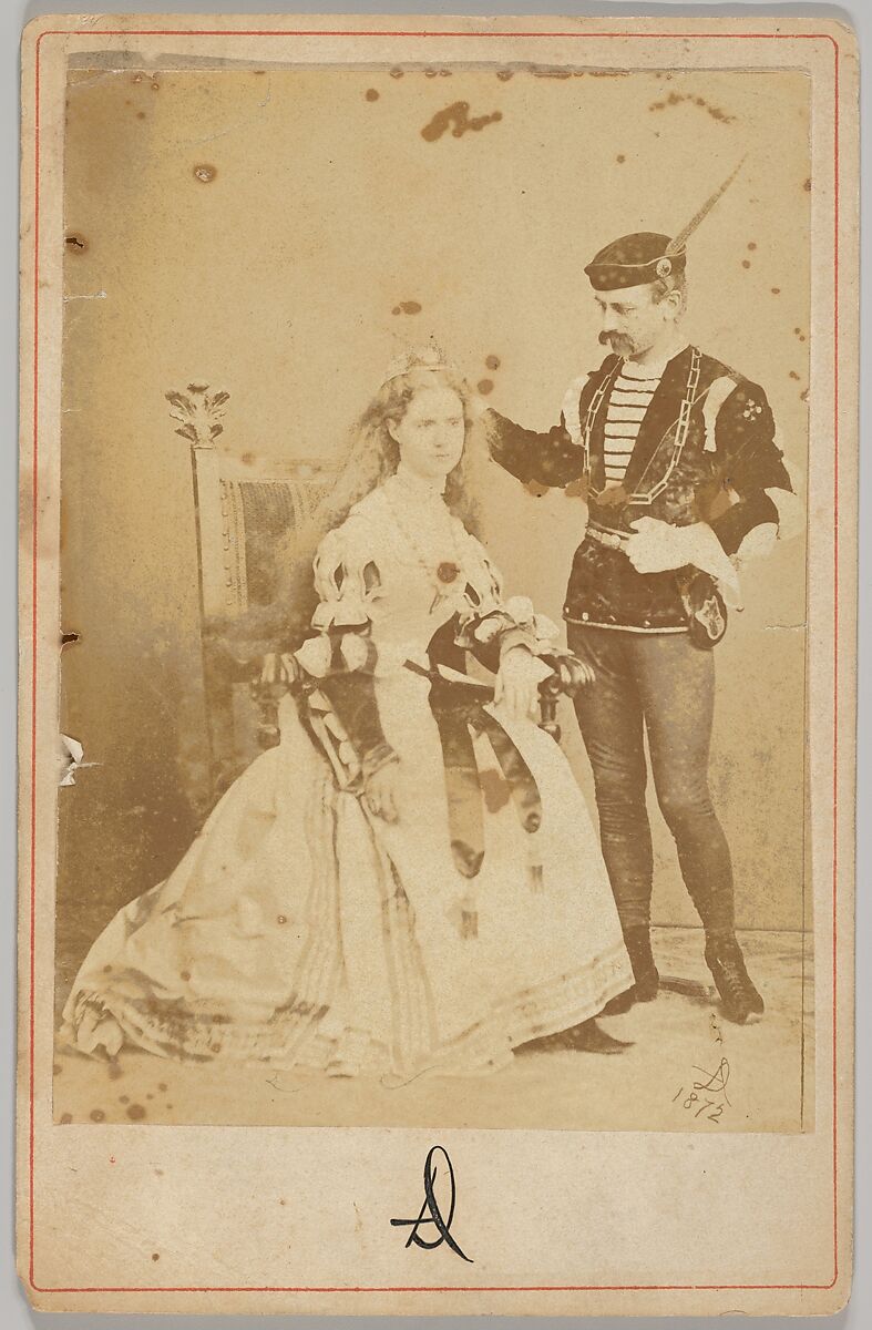 David Maitland Armstrong and Helen Neilson Armstrong in 15th-century Style Fancy Dress in Rome, Anonymous, Italian, Photograph 