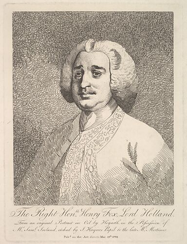 The Right Honorable Henry Fox, Lord Holland