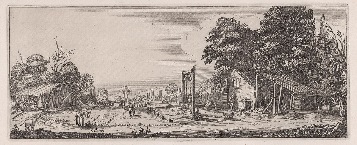 Reverse Copy of Le Jardin, appelé aussi Le Marais (The Garden, also called The Marsh), plate 1 from "Les Quatre Paysages" (The Four Landscapes), Anonymous, Etching 