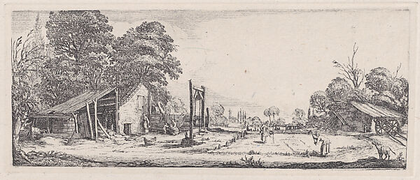 Facsimile Reproduction of Le Jardin, appelé aussi Le Marais (The Garden, also called The Marsh), from Les Quatre Paysages (The Four Landscapes), Author of Meisterwerke der Graphik in XVIII jahrhundert Alfred Stix, Etching; facsimile of first state of two (Lieure) 