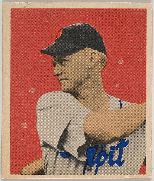 Walter "Hoot" Evers, part of the 1949 Bowman Baseball series (R406-2) issued by Bowman Gum Company., Bowman Gum Company, Commercial color lithograph 