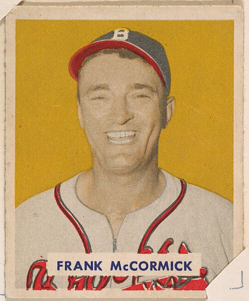 Bowman Gum Company | Frank McCormick, part of the 1949 Bowman Baseball ...