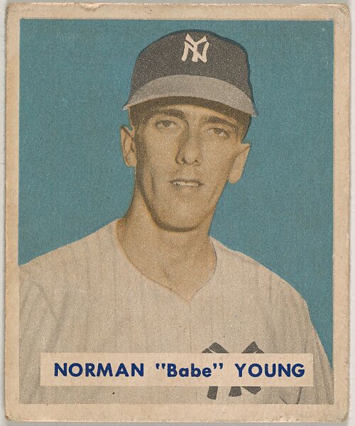 Norman "Babe" Young, part of the 1949 Bowman Baseball series (R406-2) issued by Bowman Gum Company., Bowman Gum Company, Commercial color lithograph 