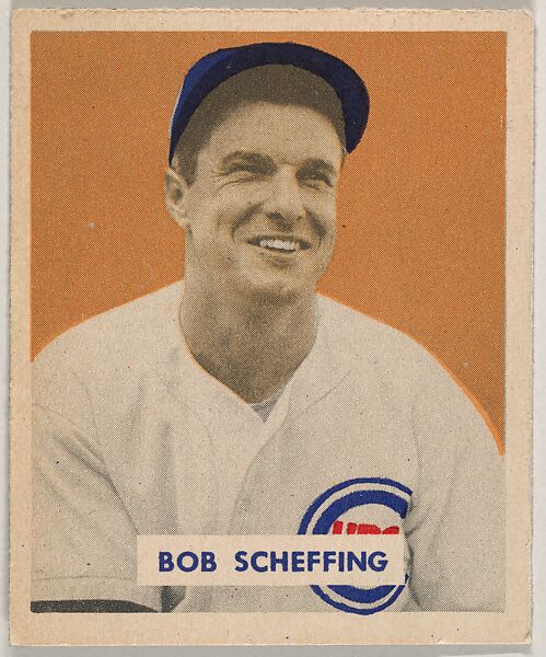 Bob Scheffing, part of the 1949 Bowman Baseball series (R406-2) issued by Bowman Gum Company., Bowman Gum Company, Commercial color lithograph 