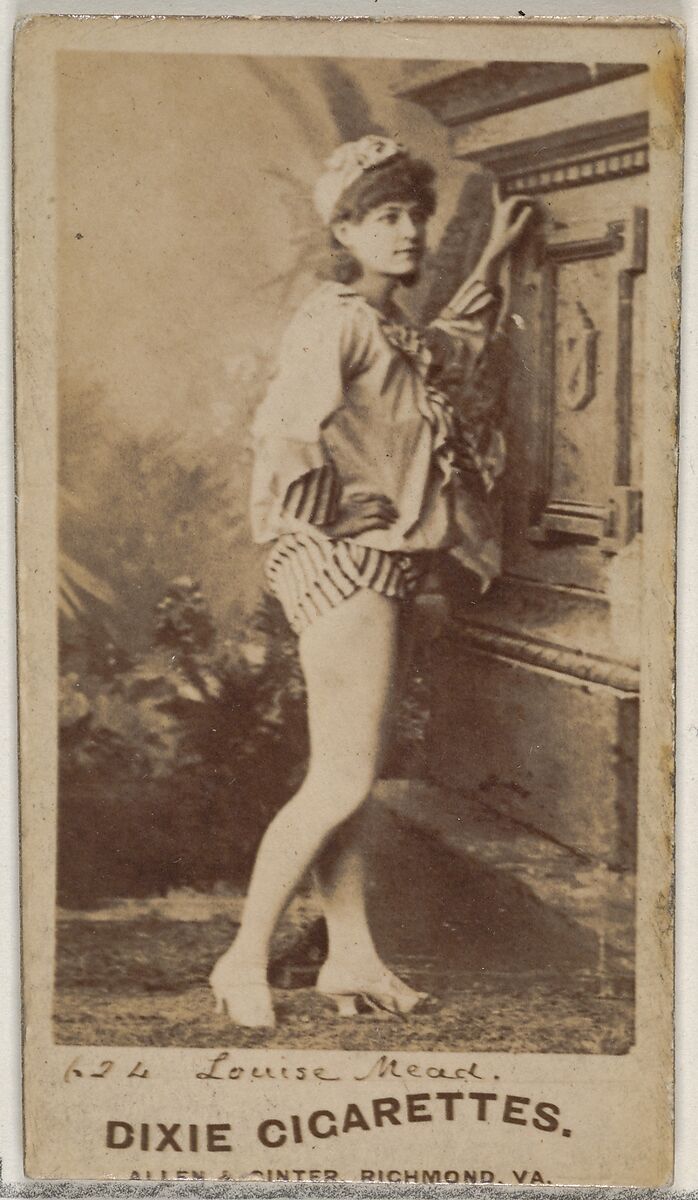 Card 624, Louise Mead, from the Actors and Actresses series (N45, Type 7) for Dixie Cigarettes, Issued by Allen &amp; Ginter (American, Richmond, Virginia), Albumen photograph 