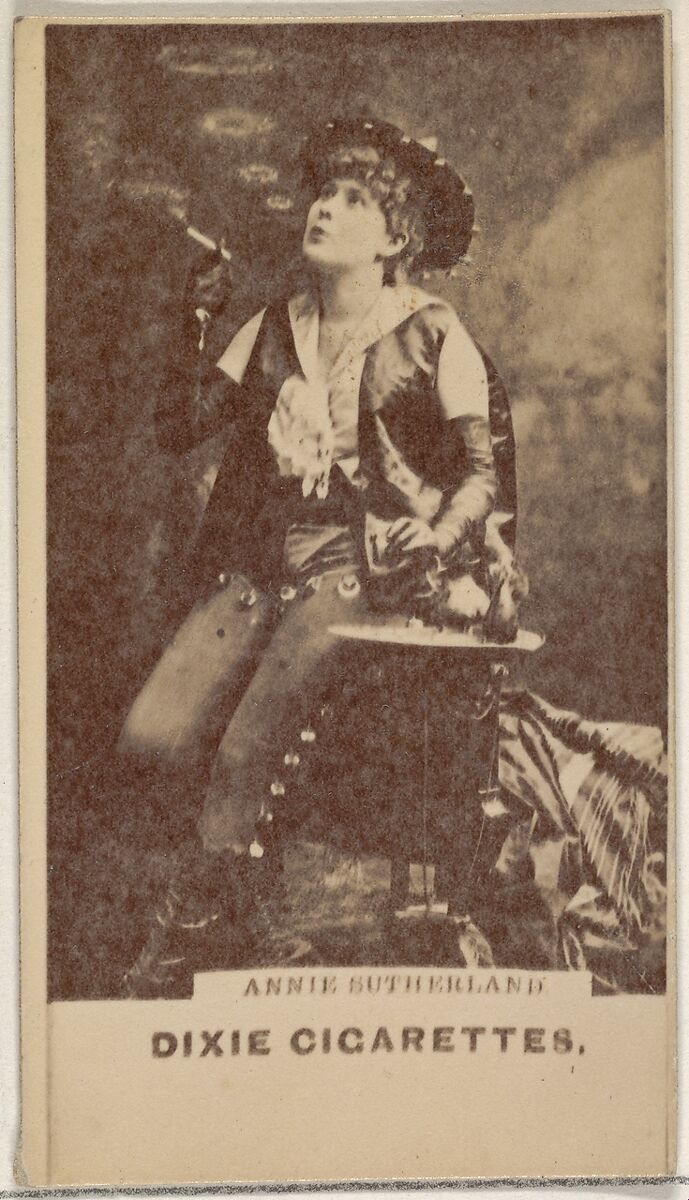 Annie Sutherland, from the Actors and Actresses series (N45, Type 7) for Dixie Cigarettes, Issued by Allen &amp; Ginter (American, Richmond, Virginia), Albumen photograph 