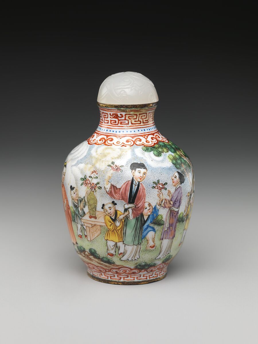 Snuff Bottle, Painted enamel, China