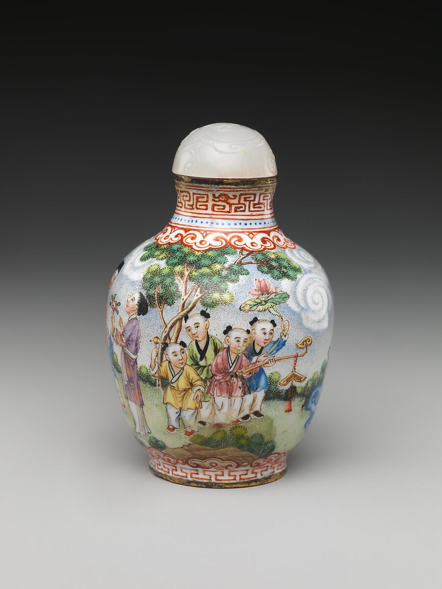 Snuff Bottle, Painted enamel, China