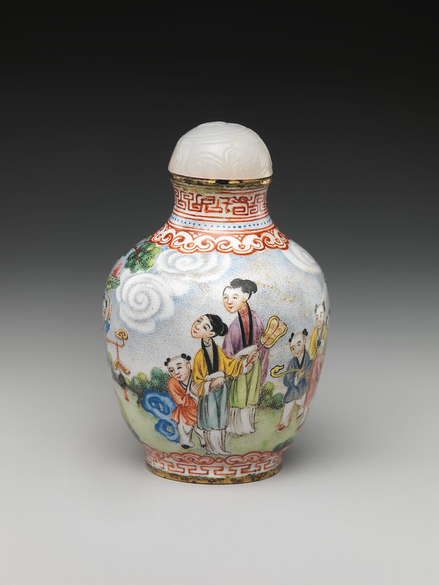 Snuff Bottle, Painted enamel, China